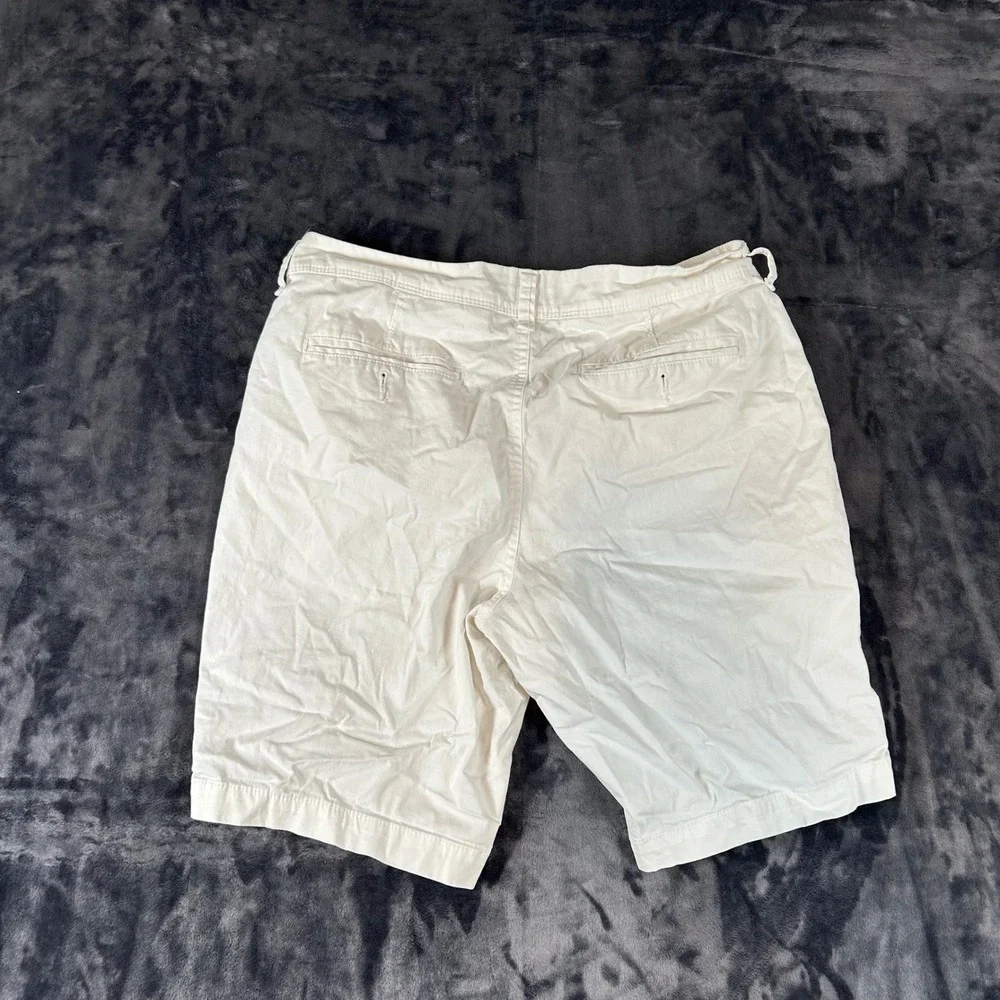 Aeropostale‎ Chino Shorts Mens 30 White Flat Front Cotton Stretch Casual 1718